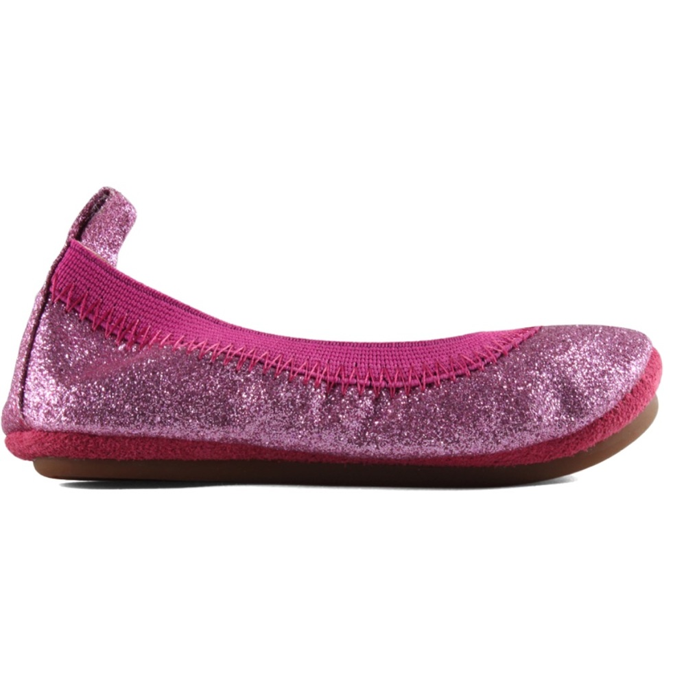 Ballet flats by Yosi Samra in pink glitter